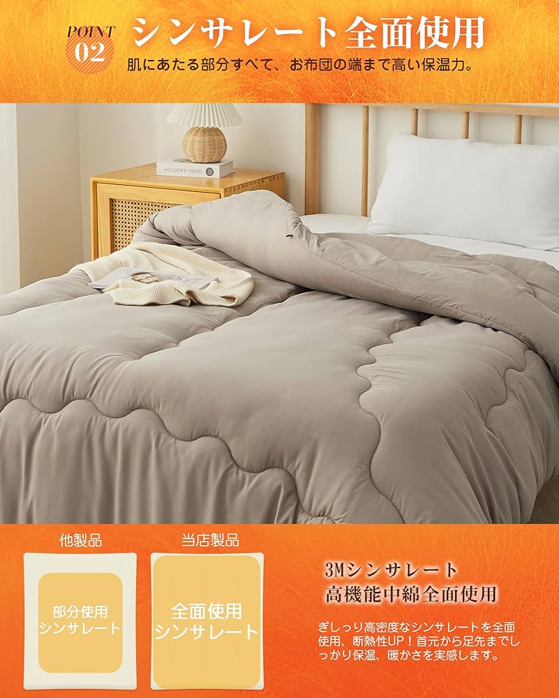 VK Living 掛け布団 シンサレート シング 150x210 cm Amazon｜VK Living 掛け布団 シンサレート シングル 冬 羽毛より